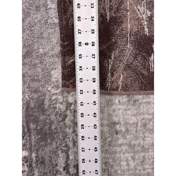 New Peruvian Connection Dress XS Womens Brown Silver Metallic Knit Pima Cotton - Picture 7 of 9